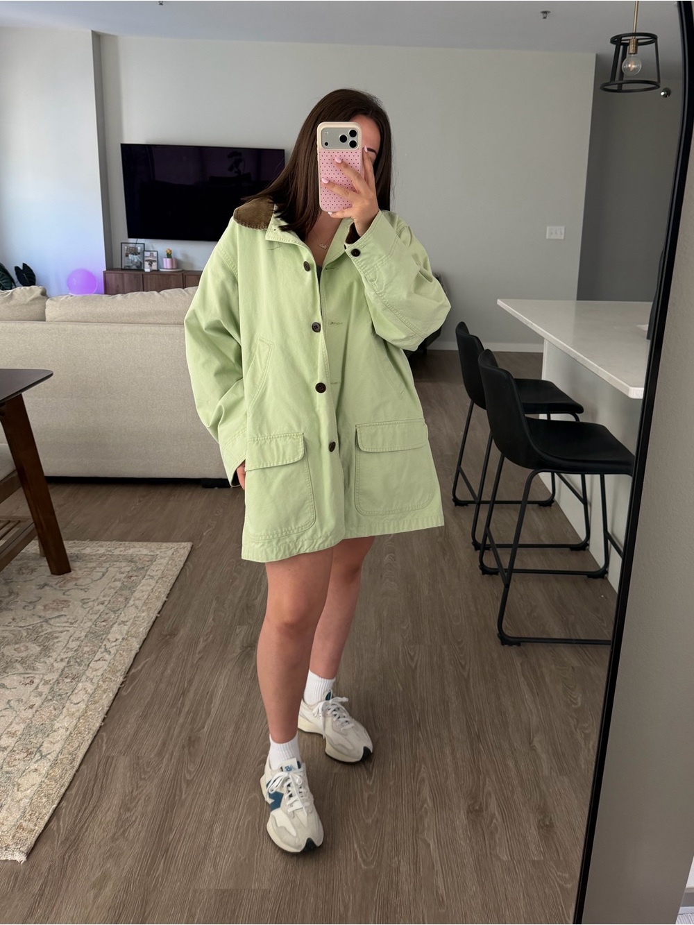 Vintage LL Bean Pistachio Green Chore Jacket - Picture 7 of 7